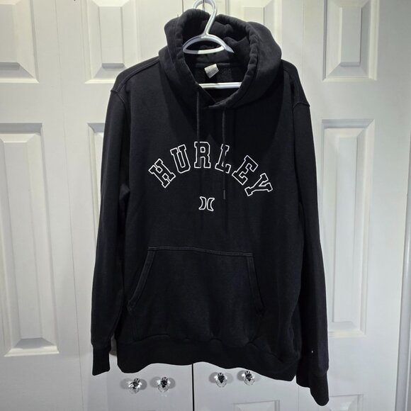 Men’s Black Hurley Hooded Sweater with Front Pocket – Size XL - Picture 1 of 5